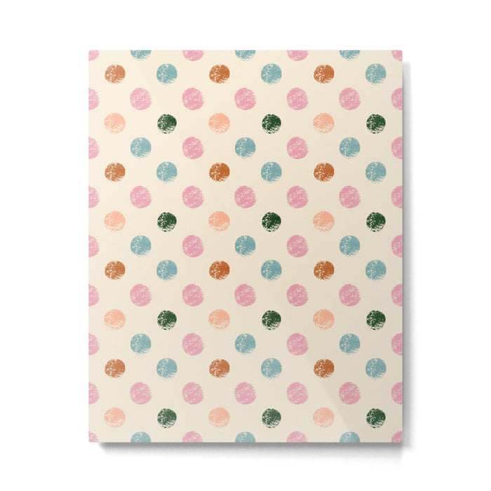 Pastel Color Polka Dot Metal Print Gallery Image 1