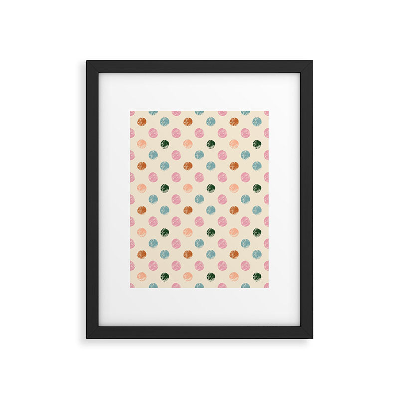Pastel Color Polka Dot Framed Art Print Gallery Image 6