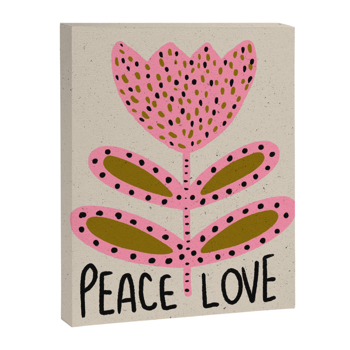 Peace and Love Print  Canvas Print Gallery Image 1