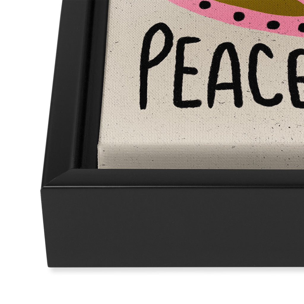 Peace and Love Print  Framed Canvas Print Gallery Image 3