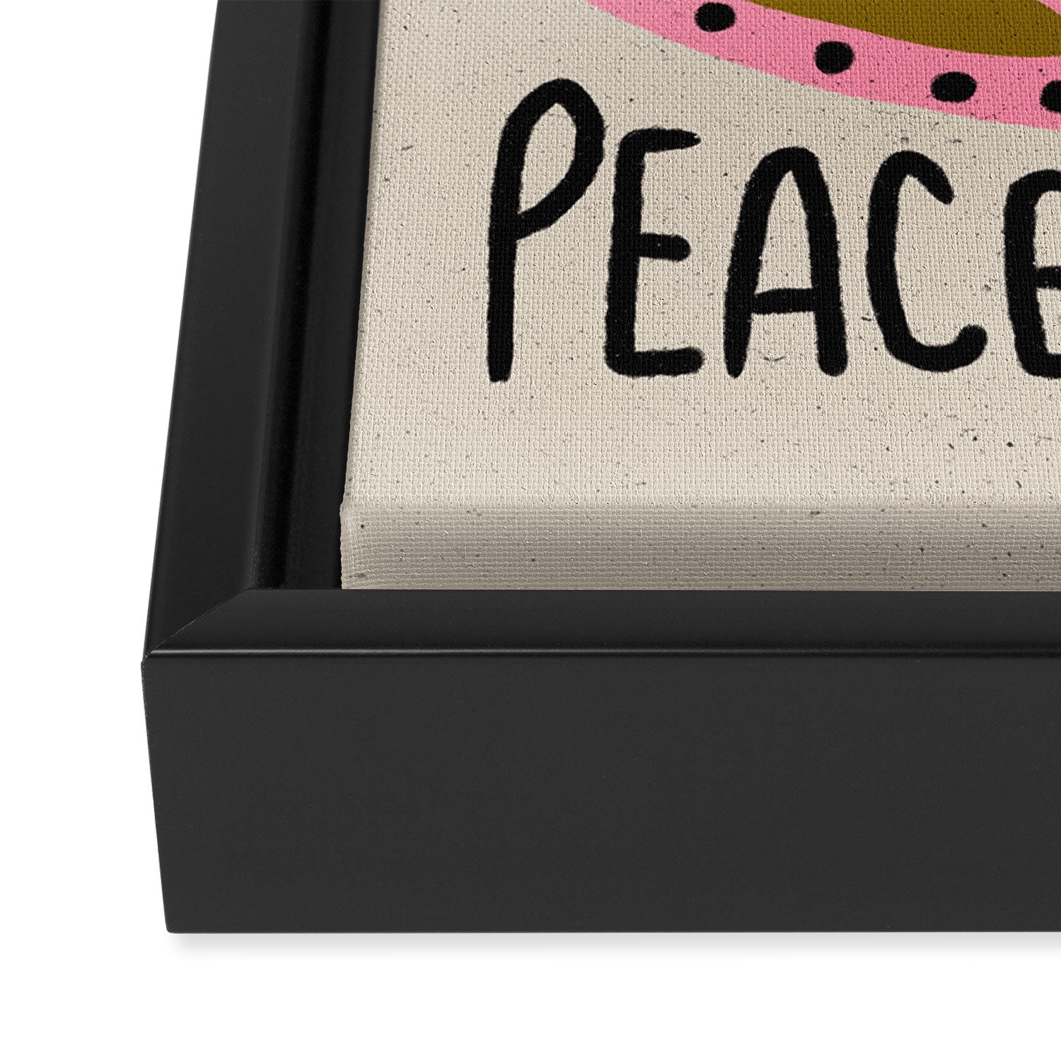 Peace and Love Print  Framed Canvas Print Gallery Image 3