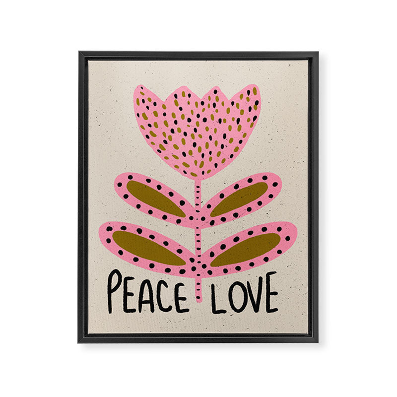 Peace and Love Print  Framed Canvas Print Gallery Image 6
