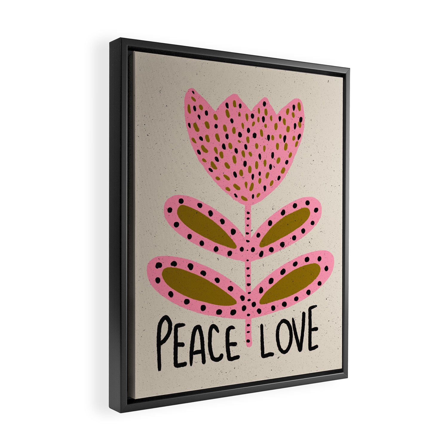 Peace and Love Print  Framed Canvas Print Gallery Image 2