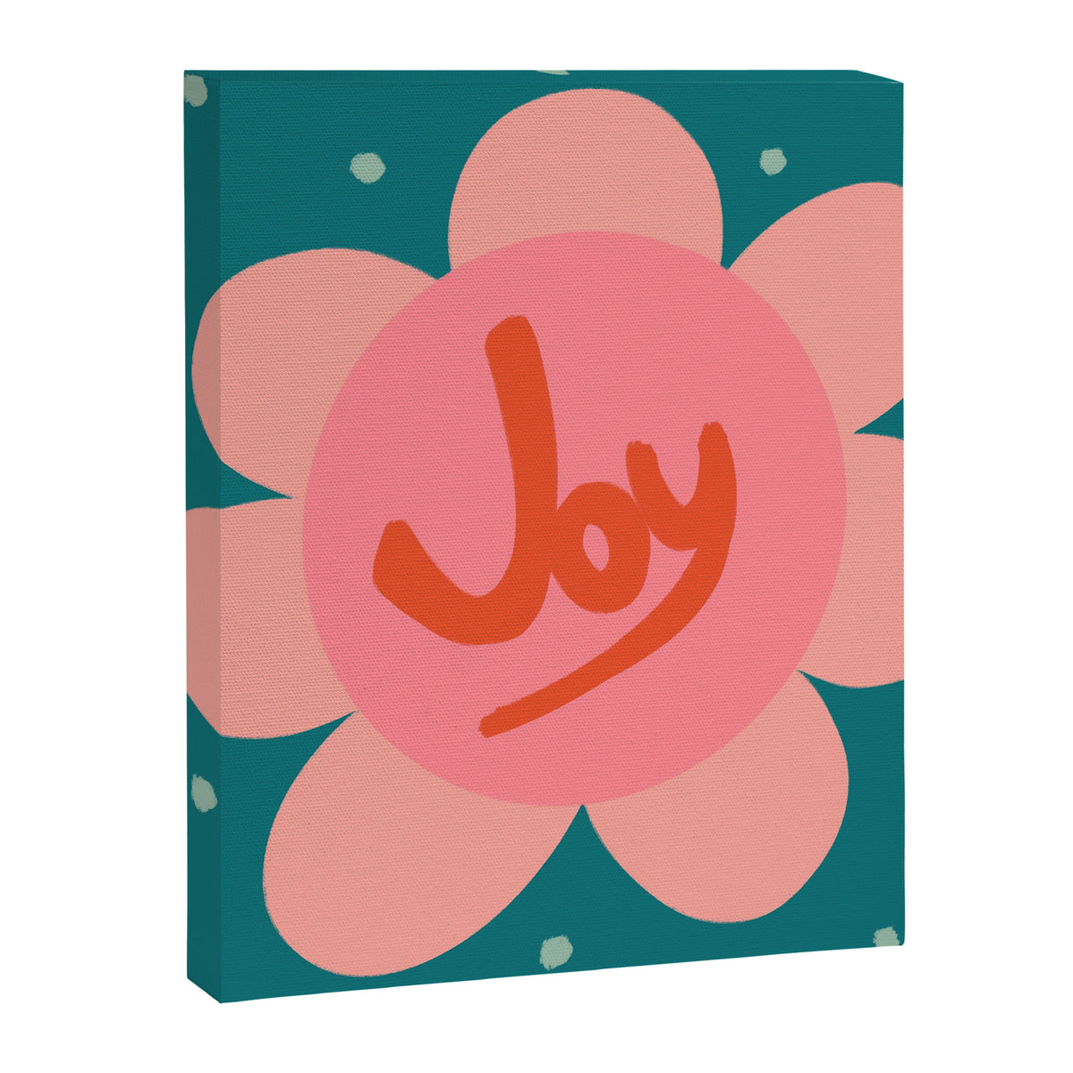 Pink and Green Bold Daisy Flower  Canvas Print Gallery Image 8