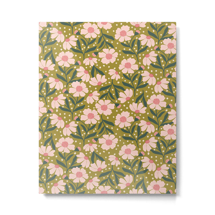 Pink and Green Floral Dream  Metal Print Gallery Image 1