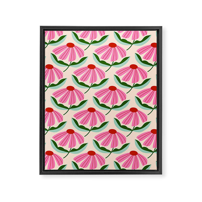 Pink and Red Daisy Framed Canvas Print Gallery Image 1