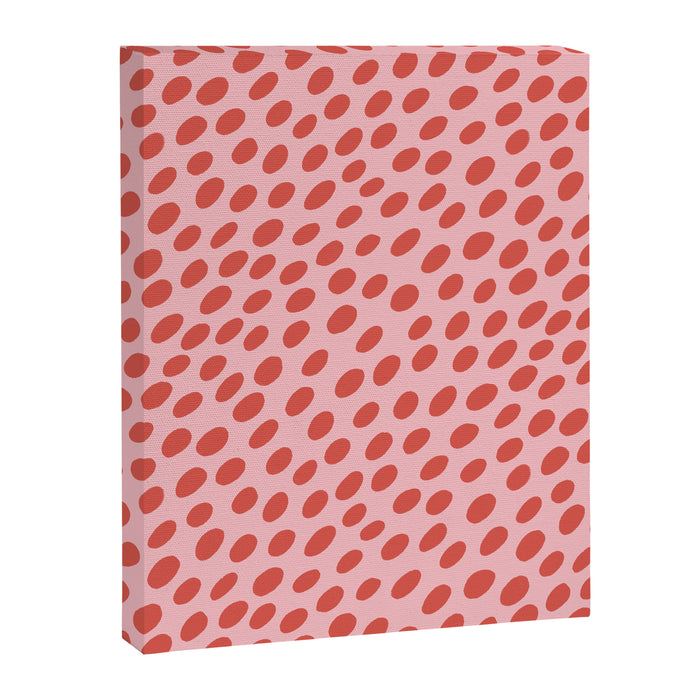 Pink and Red Organic Polka Dot  Canvas Print Gallery Image 1