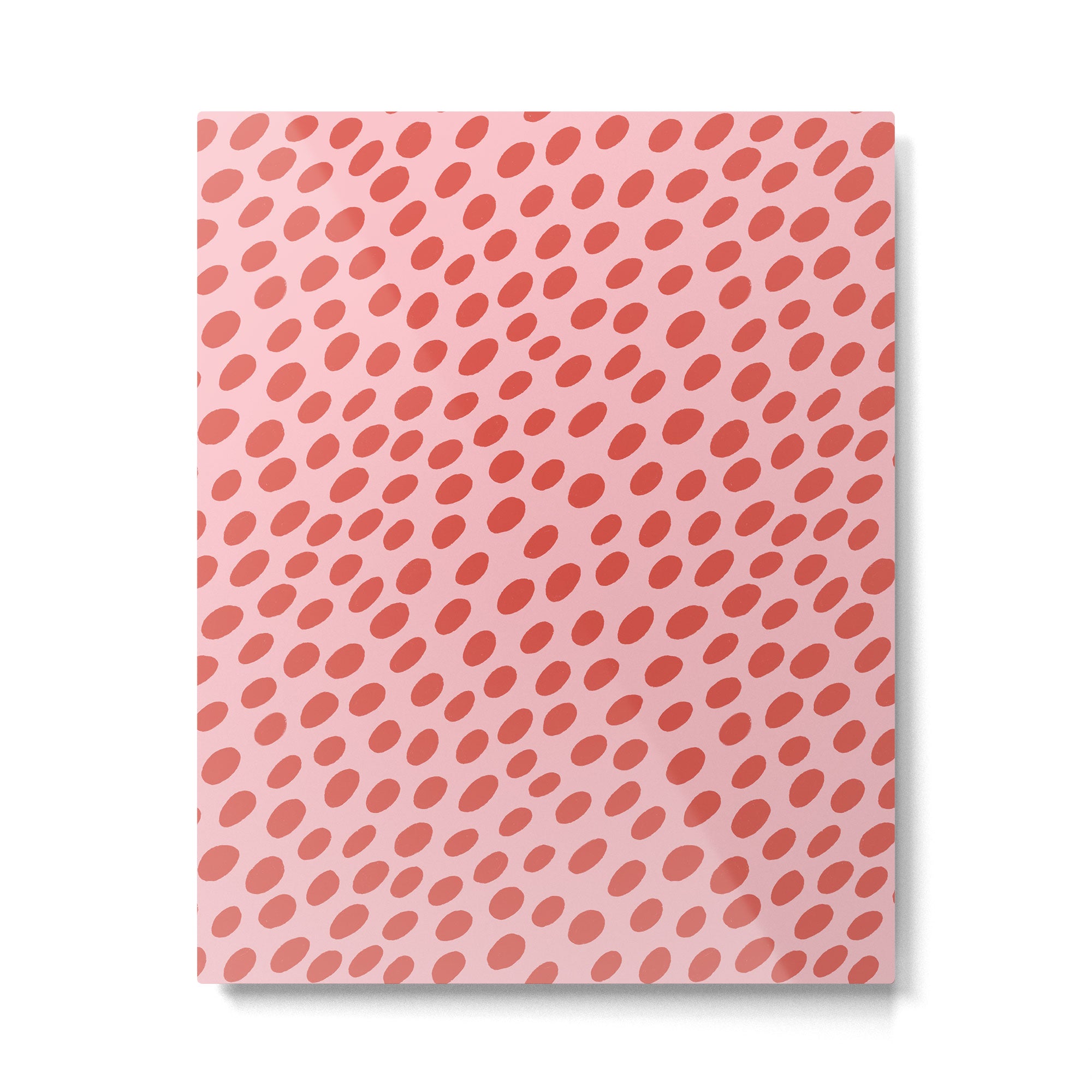 Pink and Red Organic Polka Dot  Metal Print Gallery Image 6