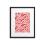 Pink and Red Organic Polka Dot  Framed Art Print Gallery Image 6