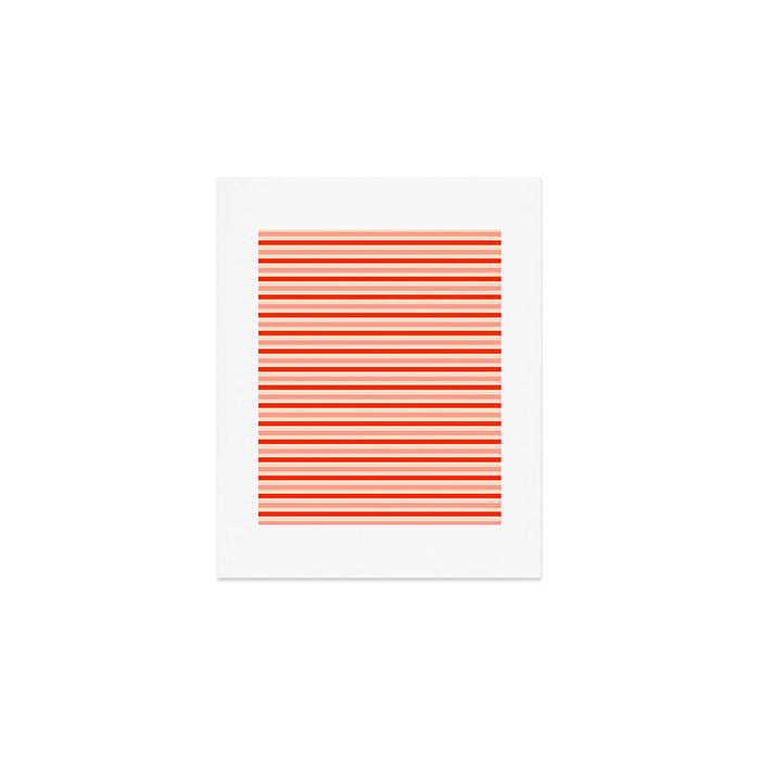 Pink, Red and Cream Stripes  Art Print Gallery Image 1