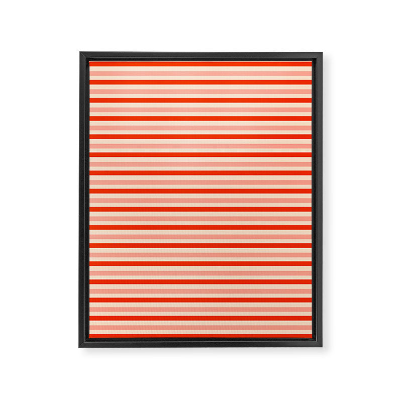 Pink, Red and Cream Stripes  Framed Canvas Print Gallery Image 6