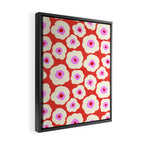 Pink, Red and White Flower Framed Canvas Print Gallery Image 2