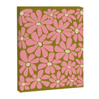 Pink Retro Floral Art Print Canvas Print Gallery Image 6