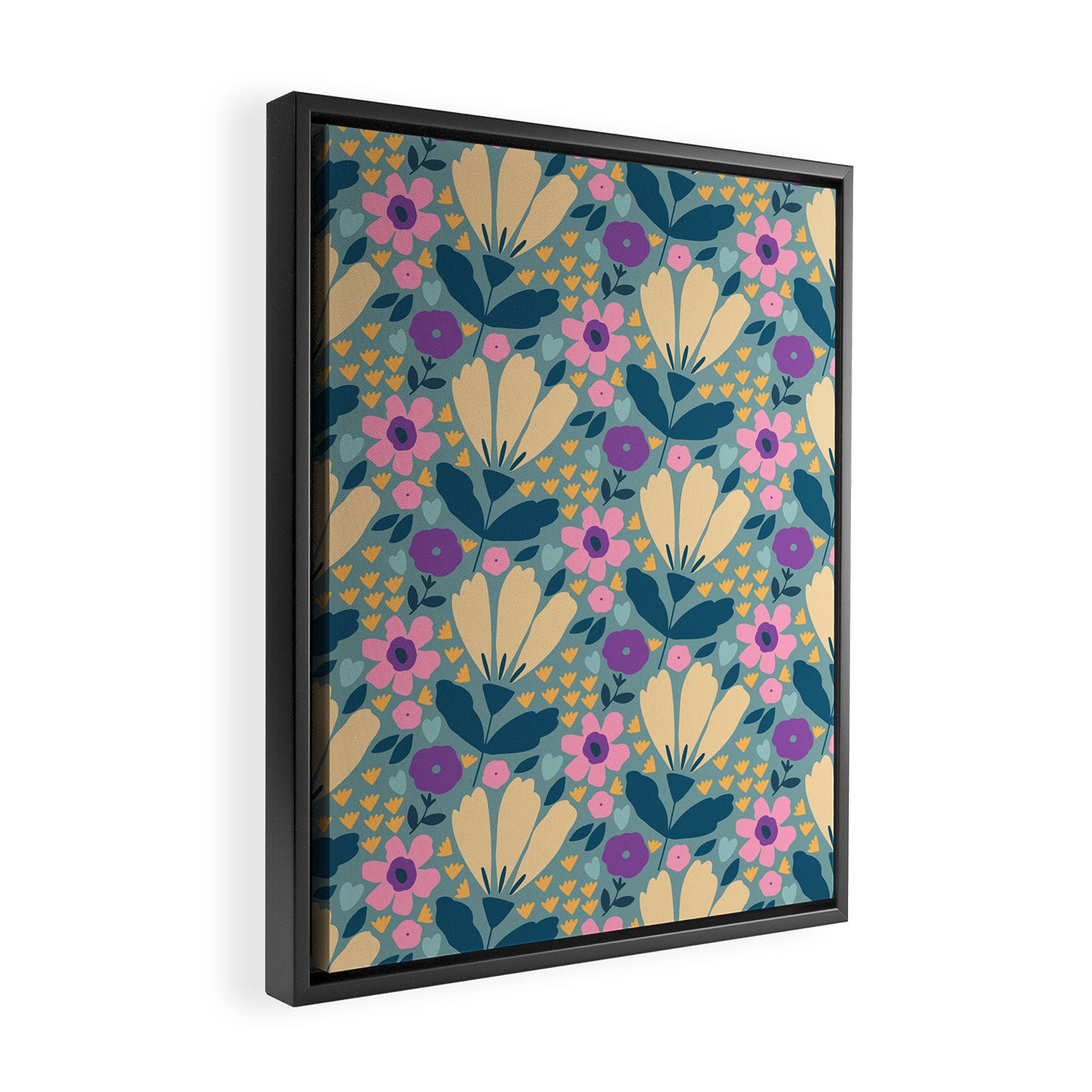 Pretty Bloom - Spring Vibe Framed Canvas Print Gallery Image 2