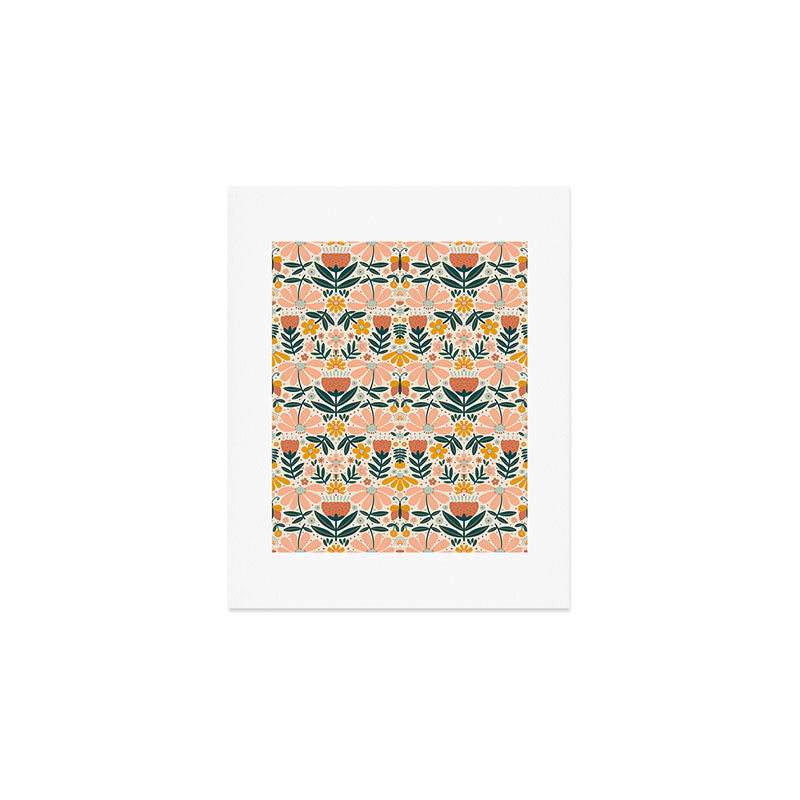 Pretty Floral - Earth Colors Art Print Gallery Image 1