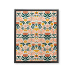 Pretty Floral - Earth Colors Framed Canvas Print Gallery Image 8