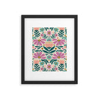 Pretty Floral - Lilac, Turquoise, Pink Framed Art Print Gallery Image 6