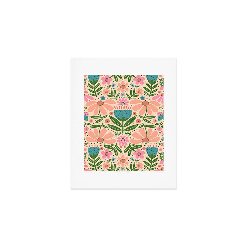 Pretty Floral - sweet pink Art Print Gallery Image 1