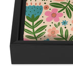 Pretty Floral - sweet pink Framed Canvas Print Gallery Image 3