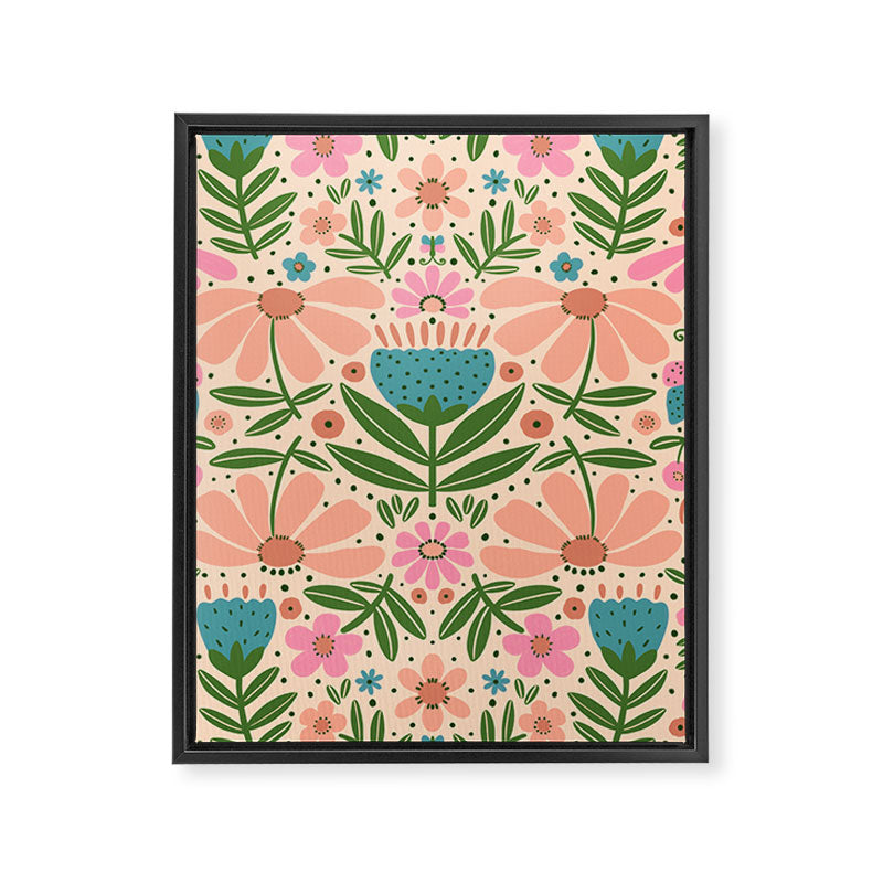 Pretty Floral - sweet pink Framed Canvas Print Gallery Image 8