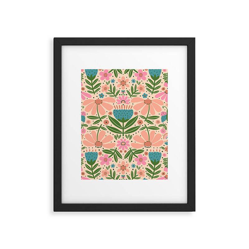 Pretty Floral - sweet pink Framed Art Print Gallery Image 6
