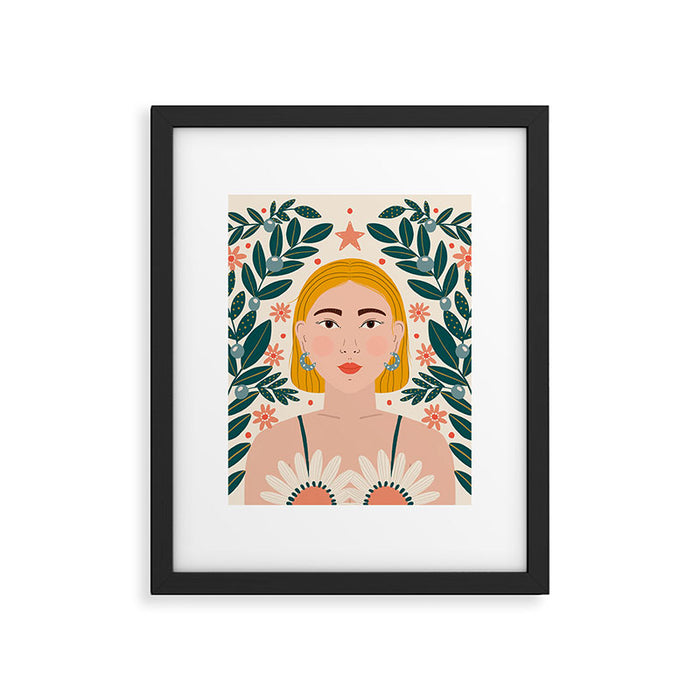 Pretty Woman Portrait Framed Art Print Gallery Image 1