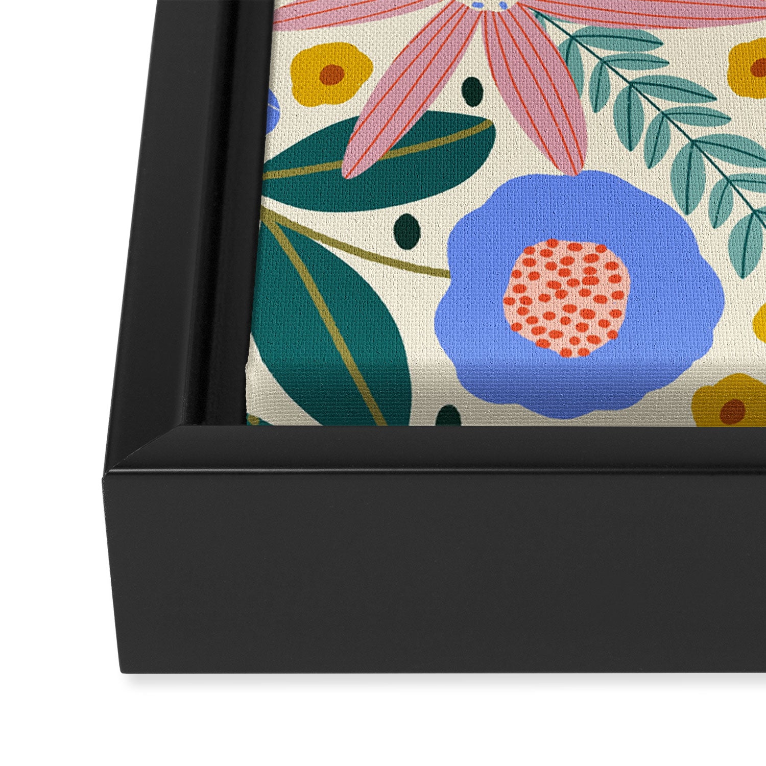 Pure Joy - colorful Floral  Framed Canvas Print Gallery Image 3