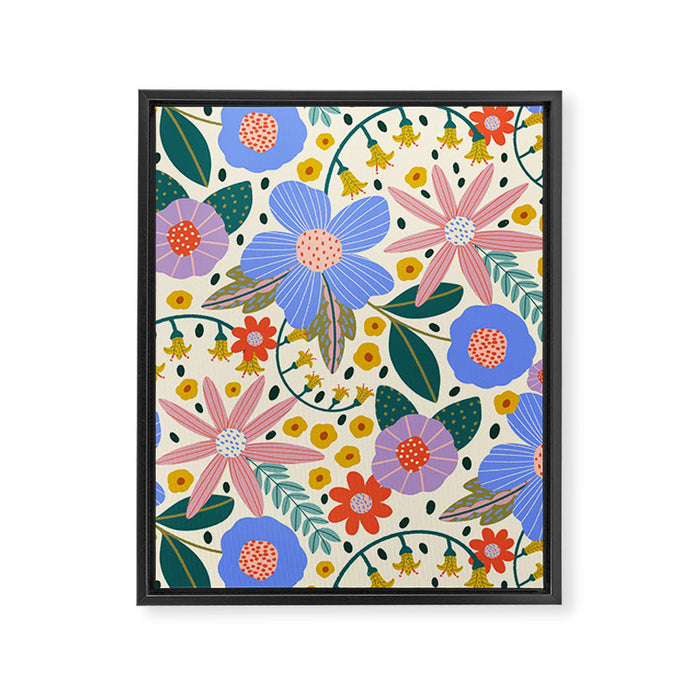Pure Joy - colorful Floral  Framed Canvas Print Gallery Image 1