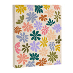 Rainbow Color Retro Floral  Canvas Print Gallery Image 6