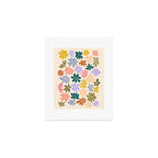 Rainbow Color Retro Floral  Art Print Gallery Image 1