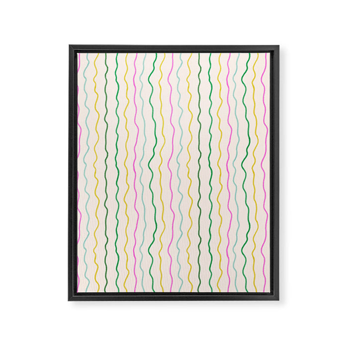 Rainbow Stripes Framed Canvas Print Gallery Image 1