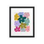 Retro, Bold and Colorful Flowers Framed Art Print Gallery Image 5