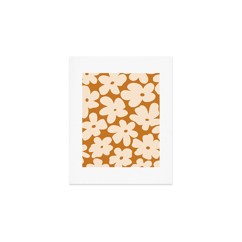 Retro Color Palette - 70's Daisy Art Print Gallery Image 1