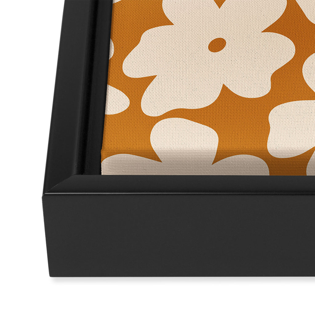 Retro Color Palette - 70's Daisy Framed Canvas Print Gallery Image 3