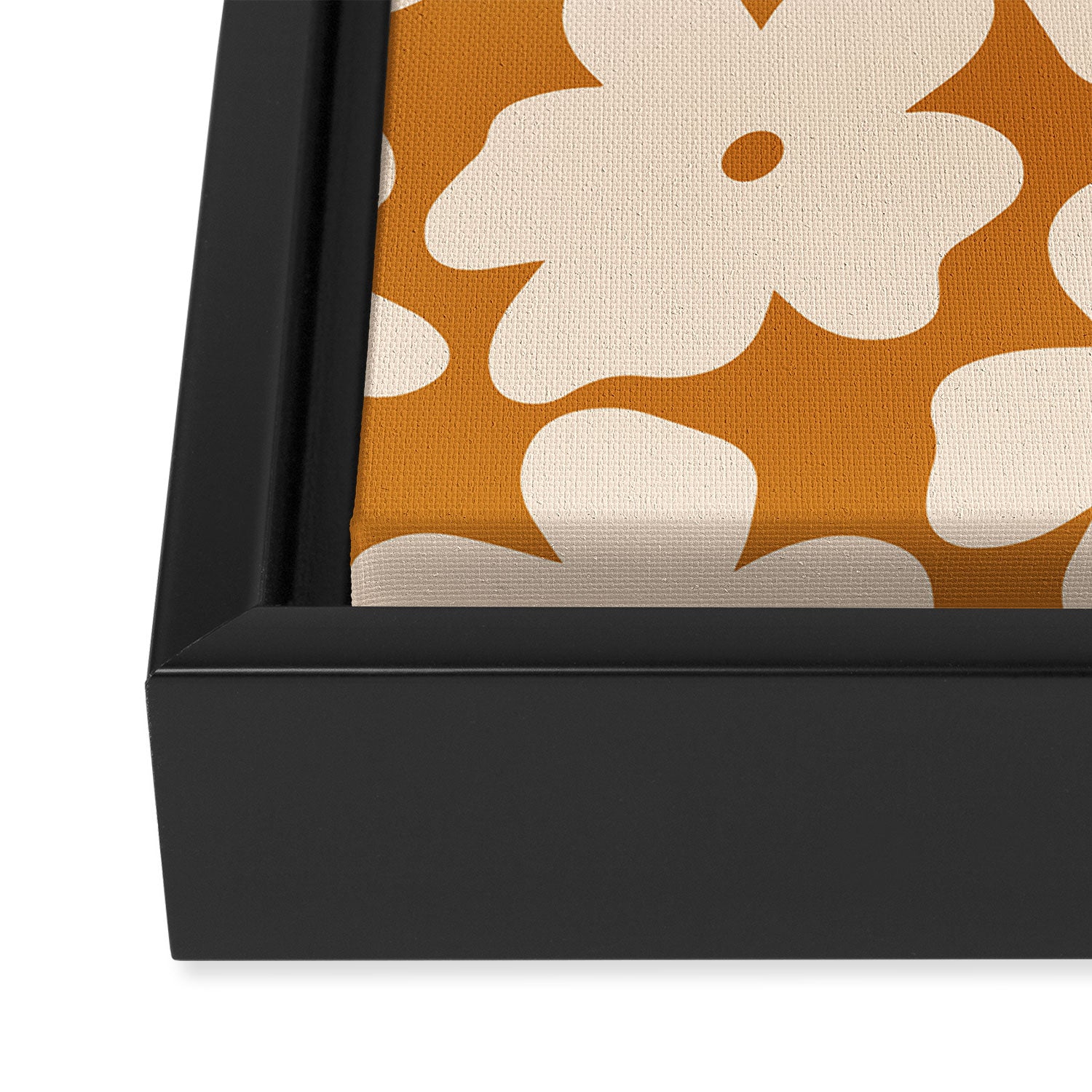 Retro Color Palette - 70's Daisy Framed Canvas Print Gallery Image 3