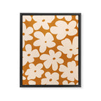 Retro Color Palette - 70's Daisy Framed Canvas Print Gallery Image 8