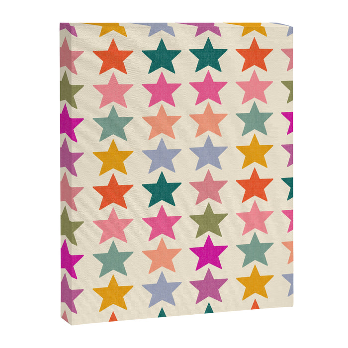 Retro Colorful Stars Canvas Print Gallery Image 1