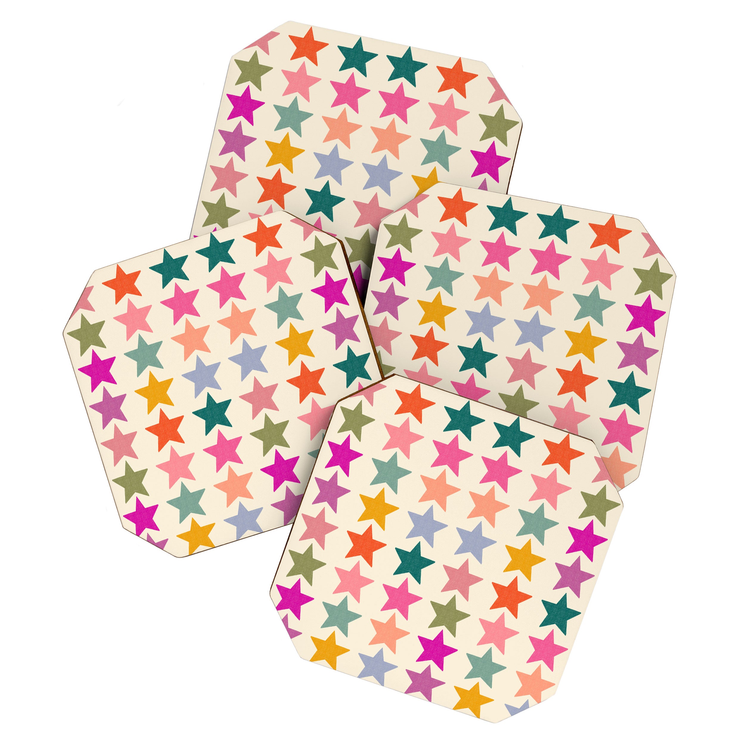 Retro Colorful Stars Coaster Gallery Image 1