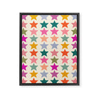 Retro Colorful Stars Framed Canvas Print Gallery Image 8