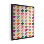 Retro Colorful Stars Framed Canvas Print Gallery Image 2