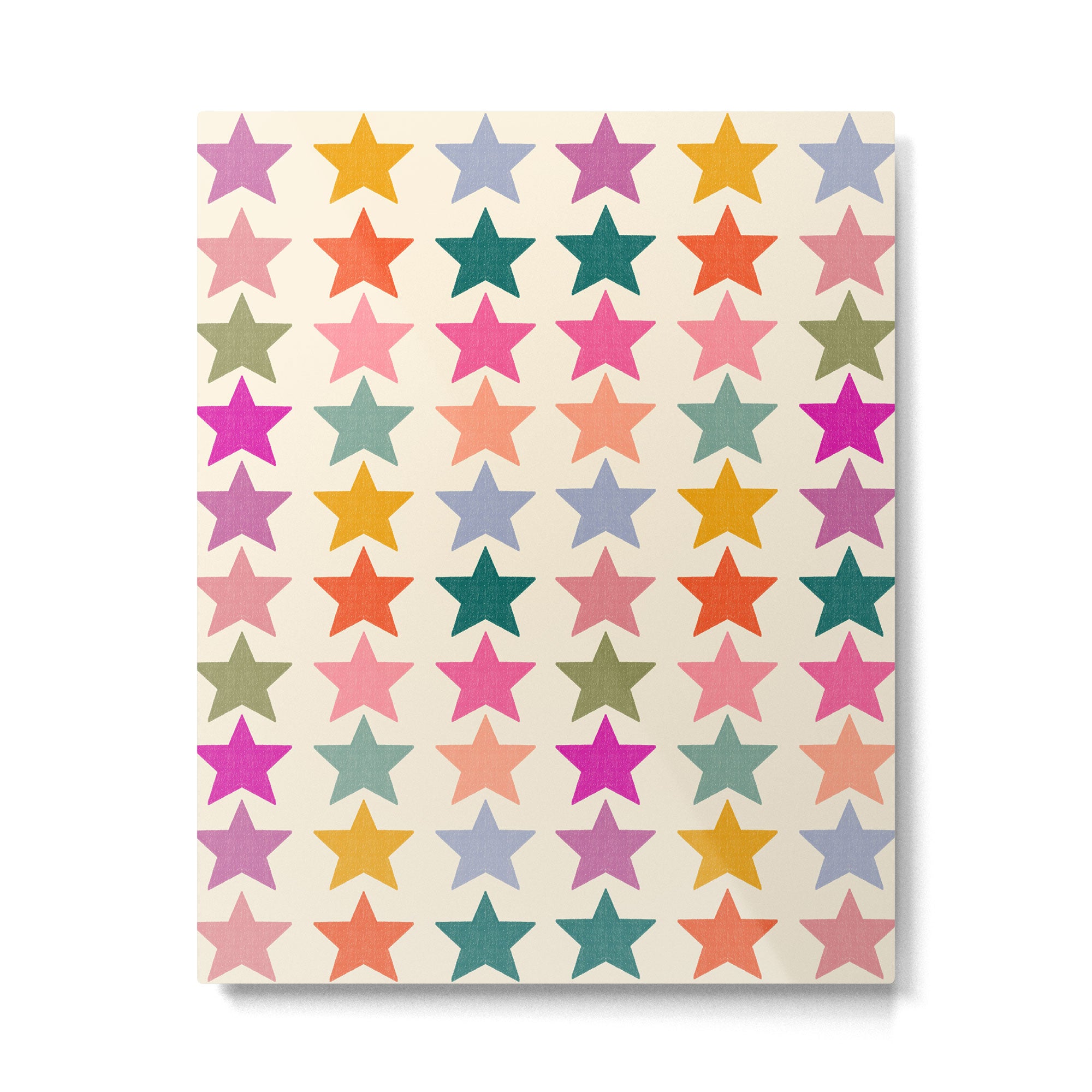 Retro Colorful Stars Metal Print Gallery Image 6