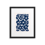 Retro Daisy - Blue Navy and white Framed Art Print Gallery Image 5