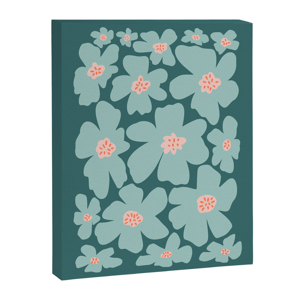Retro Daisy - Green mood Canvas Print Gallery Image 8
