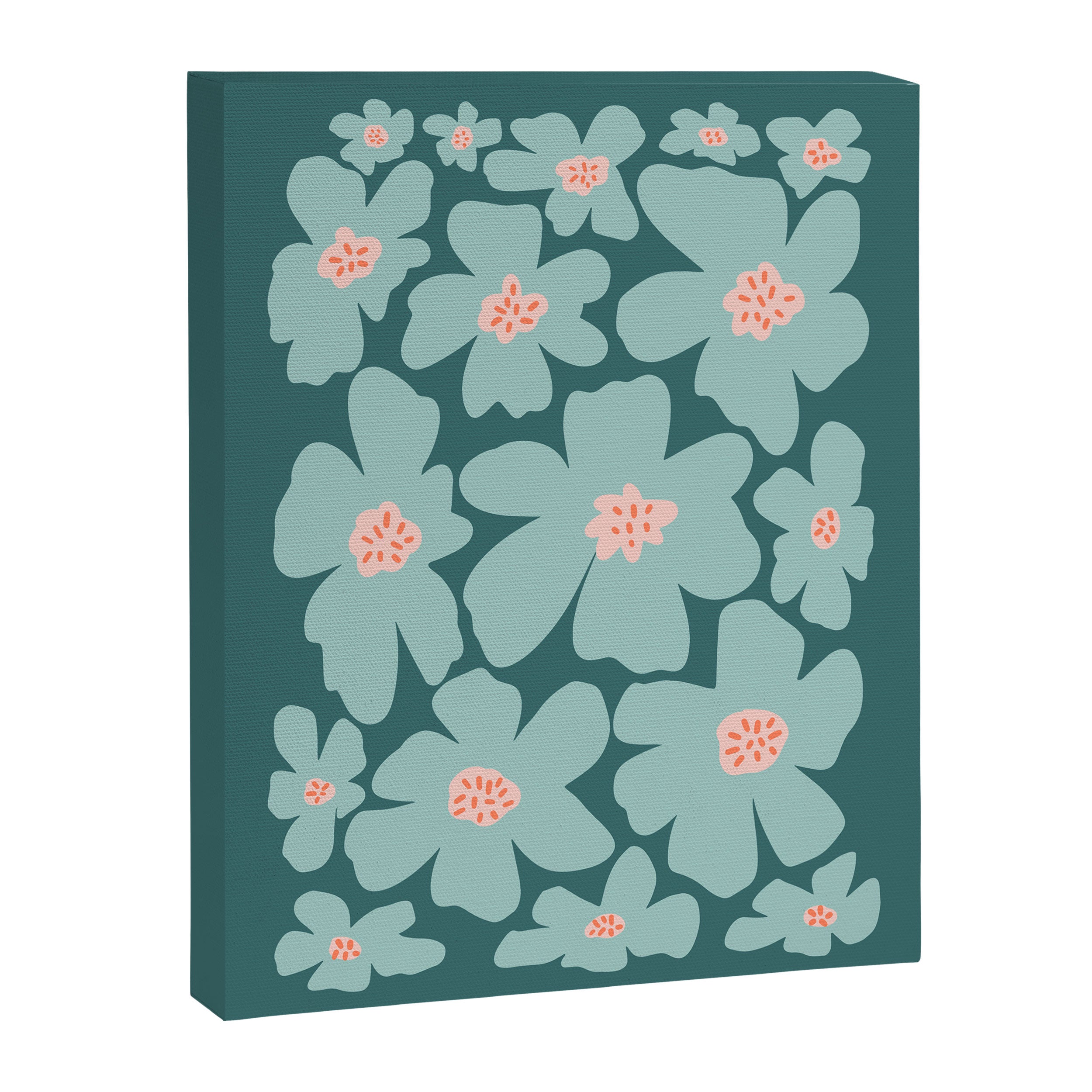 Retro Daisy - Green mood Canvas Print Gallery Image 8