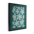 Retro Daisy - Green mood Framed Canvas Print Gallery Image 2