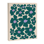 Retro Daisy - Green, purple and pink  Canvas Print Gallery Image 6