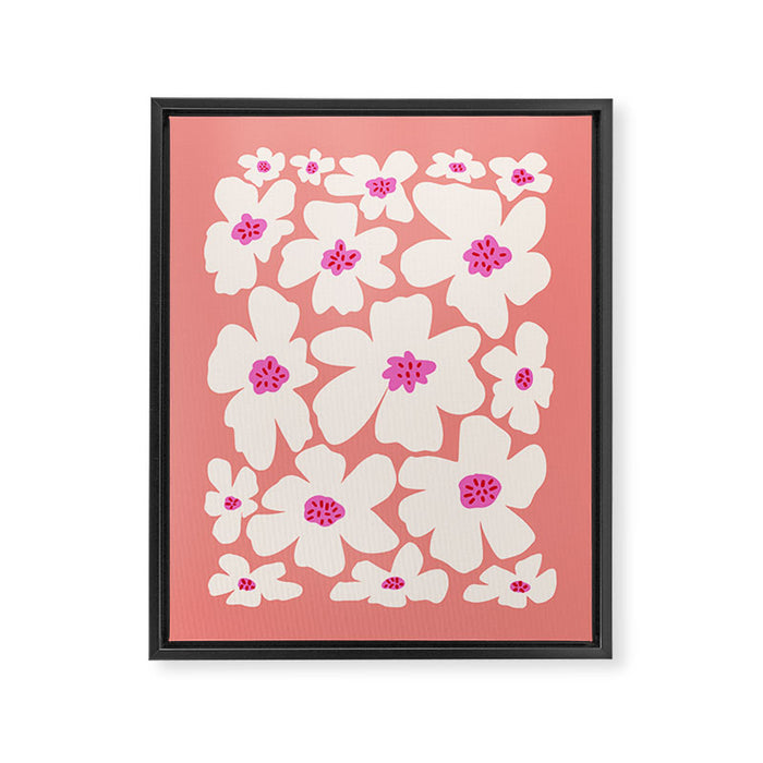 Retro Daisy - Magenta Mood Framed Canvas Print Gallery Image 1