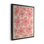 Retro Daisy - Pink and Cream Framed Canvas Print Gallery Image 2