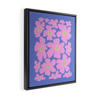 Retro Daisy - Very Peri, Pink, Cream, turquoise  Framed Canvas Print Gallery Image 2