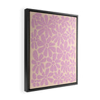 Retro Floral - Cream and Pink Framed Canvas Print Gallery Image 2